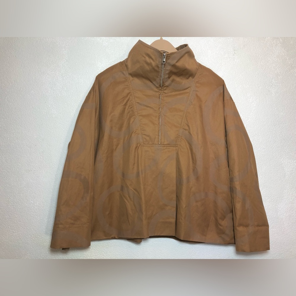 COS Tan Zip-Front Utility Jacket